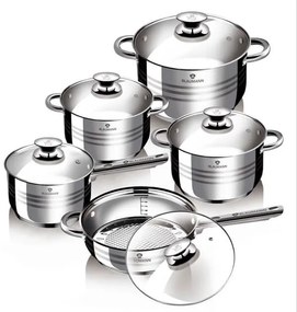 Set oale si tigai otel inoxidabil (12 piese) Jumbo Gourmet Line Blaumann BL 3135