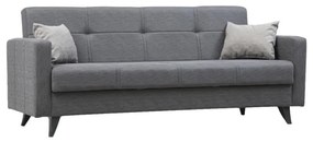 Canapea extensibilă KORFU, 3 locuri, gri închis