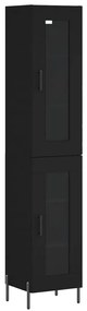 3199434 vidaXL Dulap înalt, negru, 34,5x34x180 cm, lemn prelucrat
