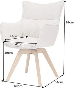 Set de 2 scaune pivotante picioare din lemn VOGUE antracit