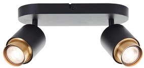 Brilliant - Spot LED COVELO 2x GU10/5W/230V, negru/auriu