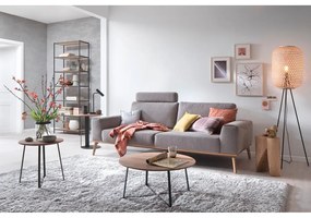 Veioză neagră LED cu intensitate reglabilă (înălțime 48 cm) Stina – Fischer &amp; Honsel