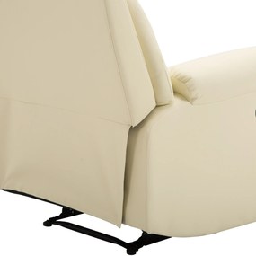 Fotoliu recliner cu spatar rabatabil HOMCOM, piele ecologica, 80×97×107cm | Aosom Romania