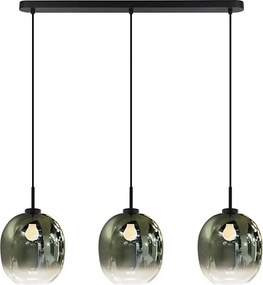 Lustră suspendată pe cablu MIRROR 3xE27/14W/230V negru fumuriu