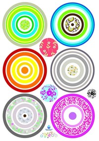 Set autocolante Ambiance Colorful Bubbles