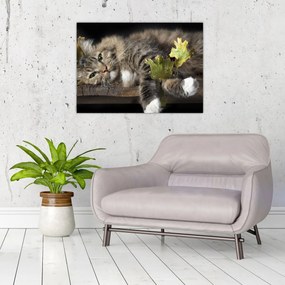 Tablou - Pisica mincinoasă (70x50 cm)