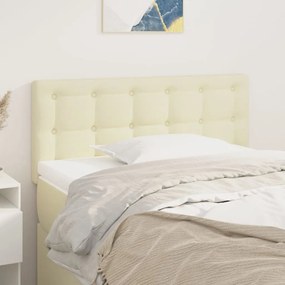 vidaXL Tăblie de pat, crem, 100x5x78/88 cm, piele ecologică