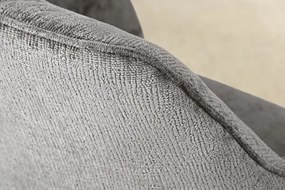 Set de 2 scaune pivotante, Metal Negru, Chenille Gri, AVIGNON A-46469 VC