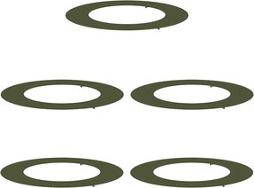 vidaXL potrivit pentru inele de copac plat 5 pcs Olivengrønn Ø50 / 80 cm