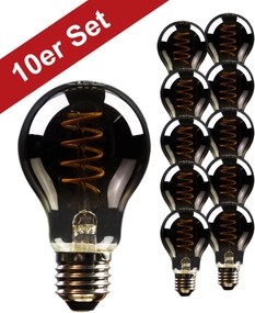 BLULAXA LED Set 10 becuri Vintage negre 10.4/6 cm