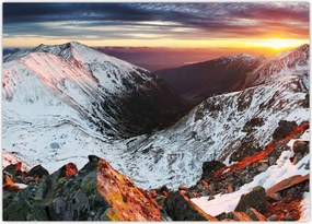 Tablou - Panoramă montană de iarnă (70x50 cm)