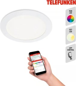Telefunken 309406TF - Corp de iluminat încastrat LED RGBW dimerizabil FRAME LED/12W/230V, alb