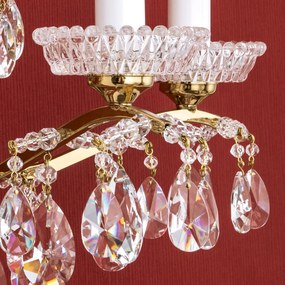 Aplica de perete de lux cristal Scholer Hirohito 3L 24K gold plated