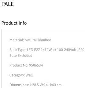 Aplica bambus design natural PALE NVL-9586534