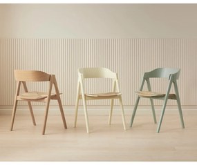 Scaun din lemn de fag și șezut din ratan Findahl by Hammel Mette, natural