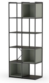 Bibliotecă verde/neagră 71x179 cm Anya – Marckeric