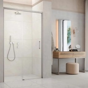 Usa de nisa culisanta Radaway Idea DWJ 120 cm sticla 6 mm finisaj nichel periat-transparent deschidere stanga