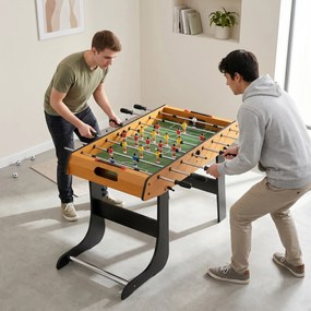 HOMCOM Masă de Fotbal Pliabilă, 22 Jucători și 2 Bile, 98x42x62,5 cm, Lemn | Aosom Romania