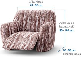 Gaico Huse bielastice OCEANO NOU bordo-maroniu fotoliu de relaxare (l. 70 - 90 cm)
