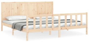 3192636 vidaXL Cadru de pat cu tăblie Super King Size, lemn masiv