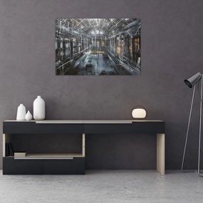 Tablou cu u interiorul clădirii vechi (90x60 cm)