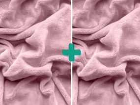 2x Cocolino microplus cu elastic SOFT 90x200 cm roz