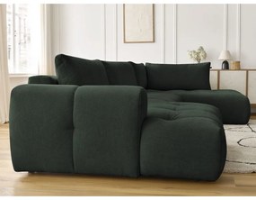 Colțar verde extensibil/cu spațiu de depozitare (cu colț pe partea dreaptă/în formă de "U") Fuji – Bobochic Paris