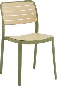 Scaun stivuibil, verde/bej, KARDOS TYP 1