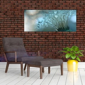 Tablou - păpădie - petrol (120x50 cm)