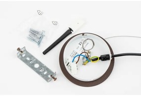 Lustră pe cablu SIRU TERRA 1xE27/60W/230V negru/transparent sticlă venețiană