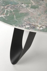 Masa rotunda Giovani marmura verde/negru ø135/h76 cm