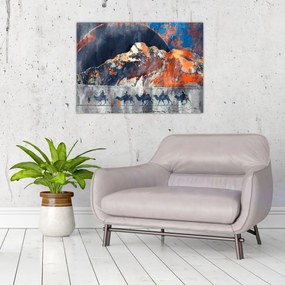 Tablou pe sticlă - Ilustrație de sweathouses (70x50 cm)