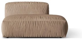 Modul pentru canapea modulară maro deschis cu tapițerie din catifea (cu colț pe partea dreaptă) Martina – Micadoni