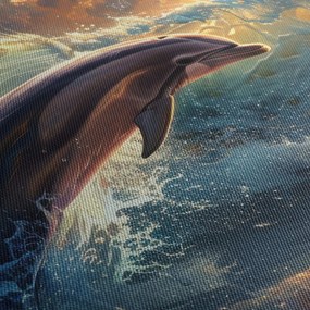 Tablou - Delfin, ilustrații (120x50 cm)