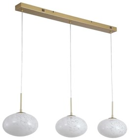 Lustra LED suspendata metal auriu sticla decorativa Confetti