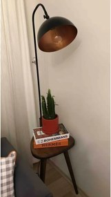 Masuta cu lampadar Decora Homs, negru,Seria lx, 40004