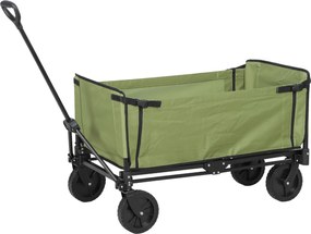 Outsunny Căruț de grădină pliabil 130 L căruț de transport sac detașabil mâner telescopic rotativ 90 x 50 x 60 cm negru | Aosom Romania