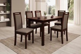 Scaun tapitat, din lemn, Nola VI, ADRK Furniture (Culoare: Alb / Opium 99)