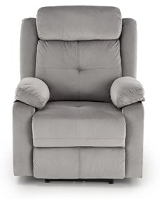 Fotoliu recliner Loris stofa gri H105 cm
