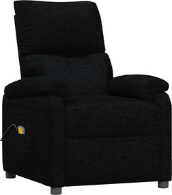 vidaXL Fotoliu de masaj, negru, țesătură