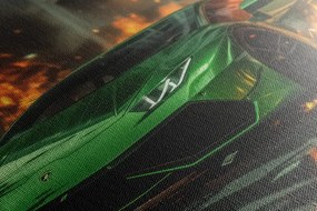 Tablou Lamborghini verde Huracan