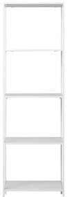 Raft Vita, 5 rafturi, cadru alb 51x35x170 cm