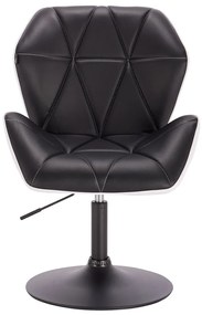 HR212N SCAUN Neagră-Alb cu Bază Neagră