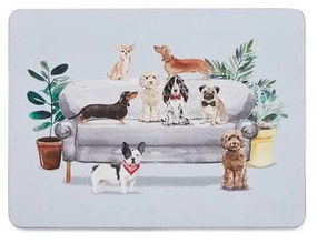 Set de 4 suporturi farfurii din plută 21.5x29 cm Curious Dogs - Cooksmart ®