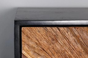 Comoda inalta design industrial vintage Barracuda 120cm, maro