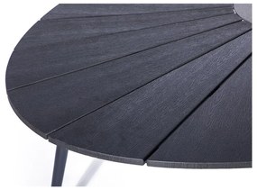 Masă de grădină cu blat din artwood și gresie Bonami Selection Marienlist, 115 x 190 cm, negru