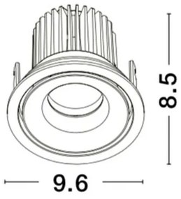 Spot LED directionabil, incastrabil pentru tavan fals, MEA alb NVL-7770441