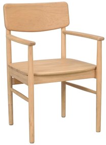 Scaun de dining în culoare naturală din lemn de stejar Maidstone – Rowico