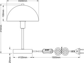 Globo 24009B - Lampă de masă ATOMA I 1xE14/40W/230V neagră