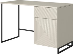 Birou cu sertar Asha 120 cm - cașmir / cadru negru